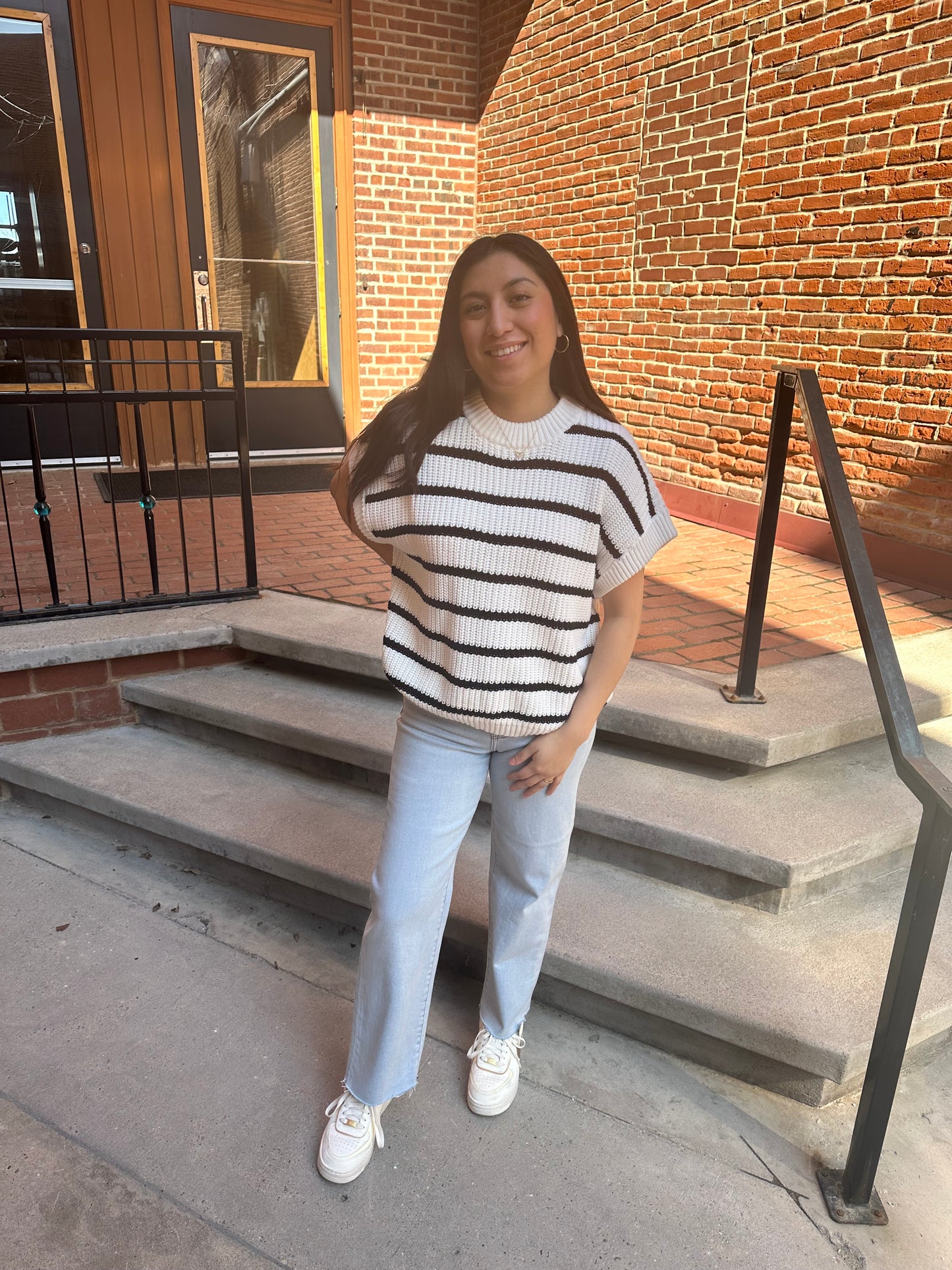 Cami Striped Sleeveless Sweater
