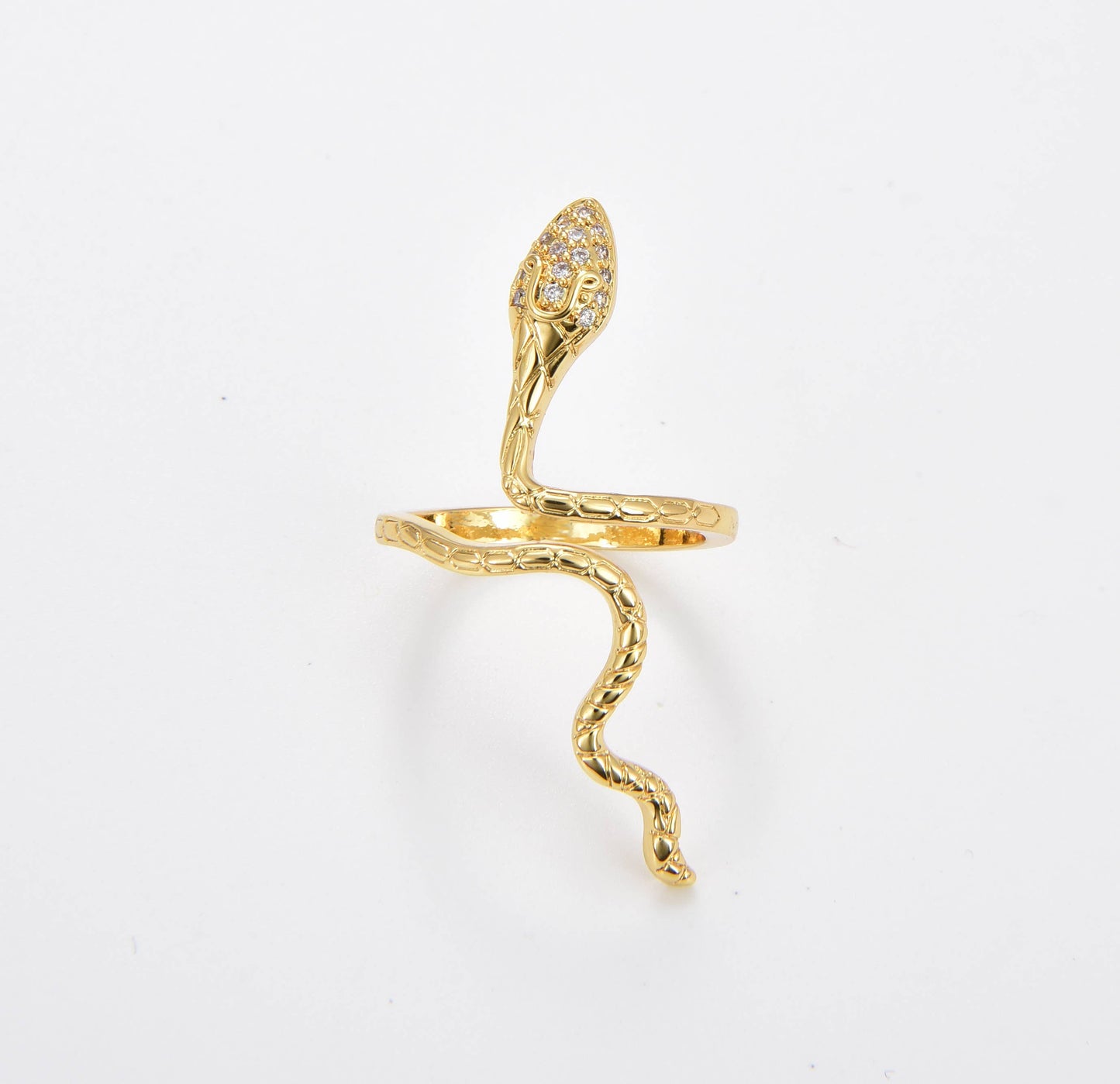 Gold Serpent Adjustable Ring