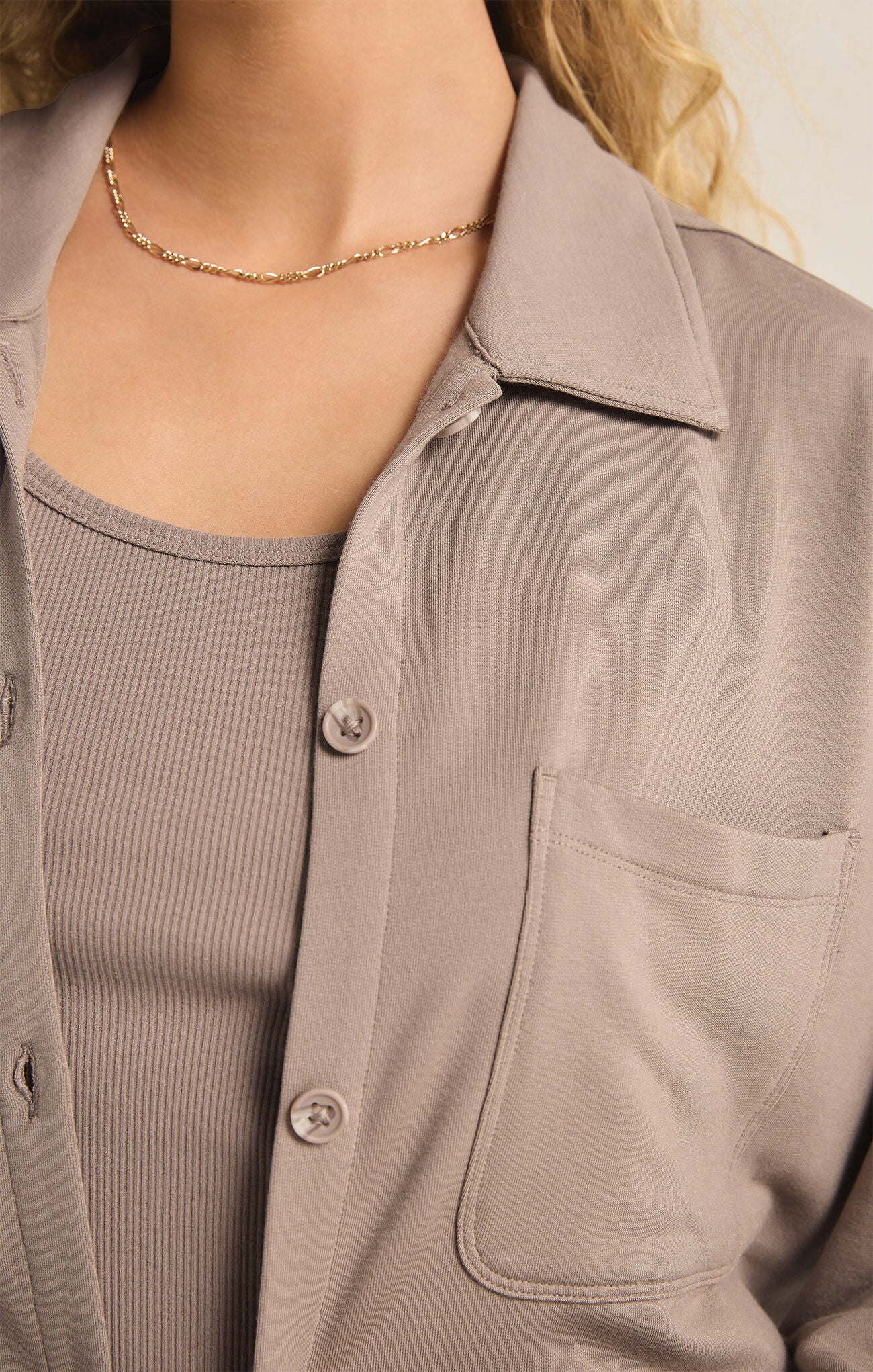Layover Top in Slate Grey