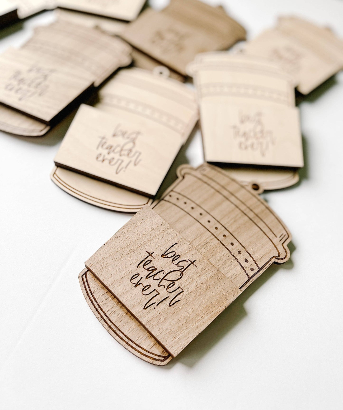 Best Teacher Ever Gift Card Holder: Maple