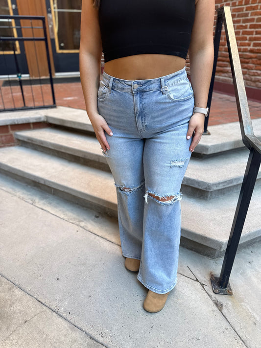 Maria Plus Size High Rise Wide Jeans