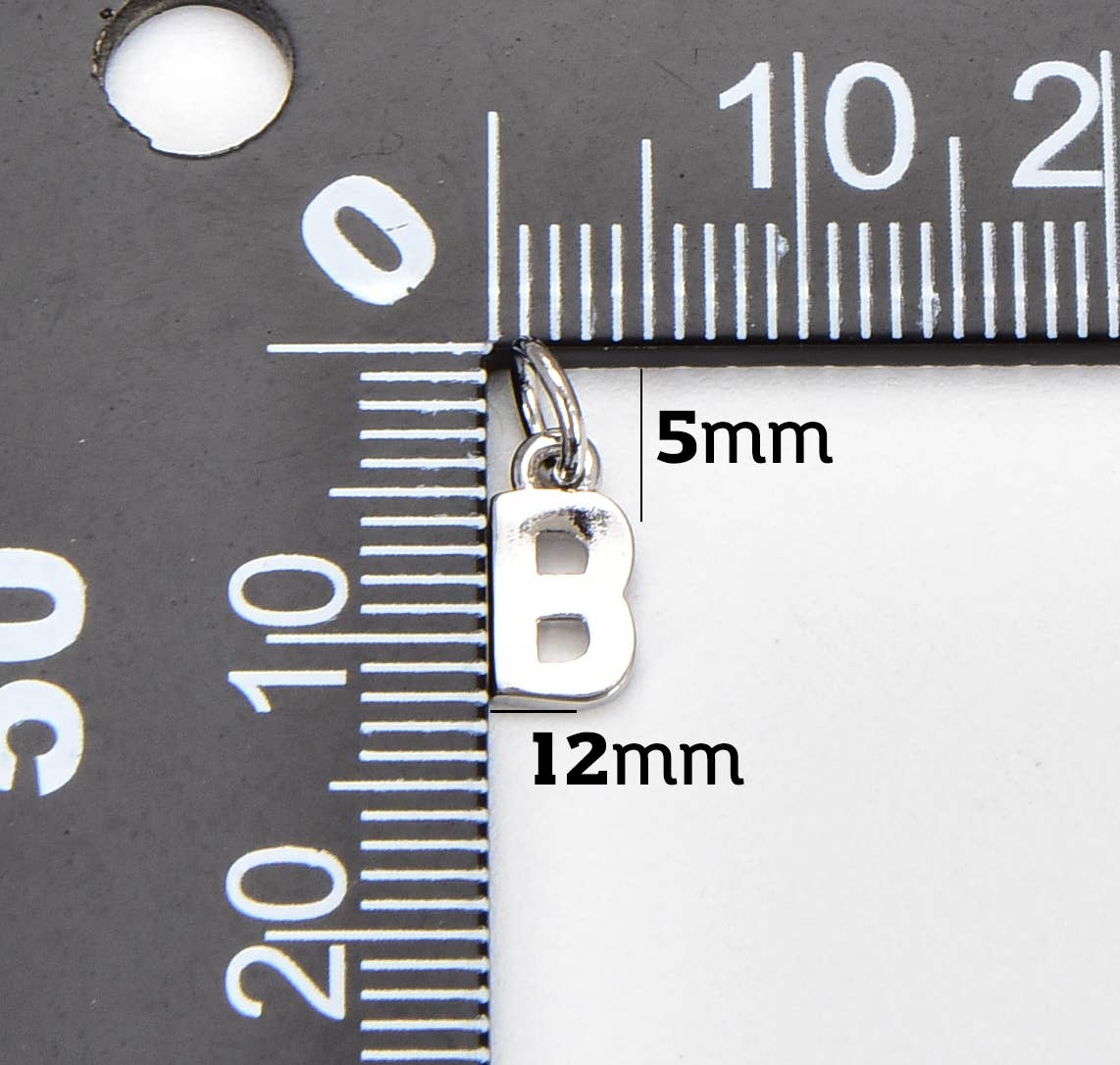 Silver Personalized Initial Letter Charm