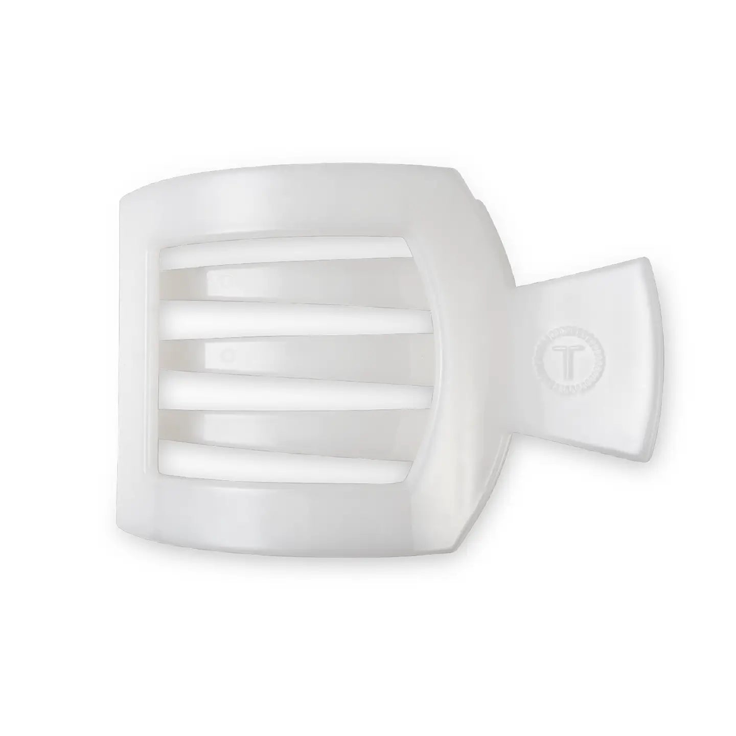 Square Flat Hair Clip | Medium | Coconut White