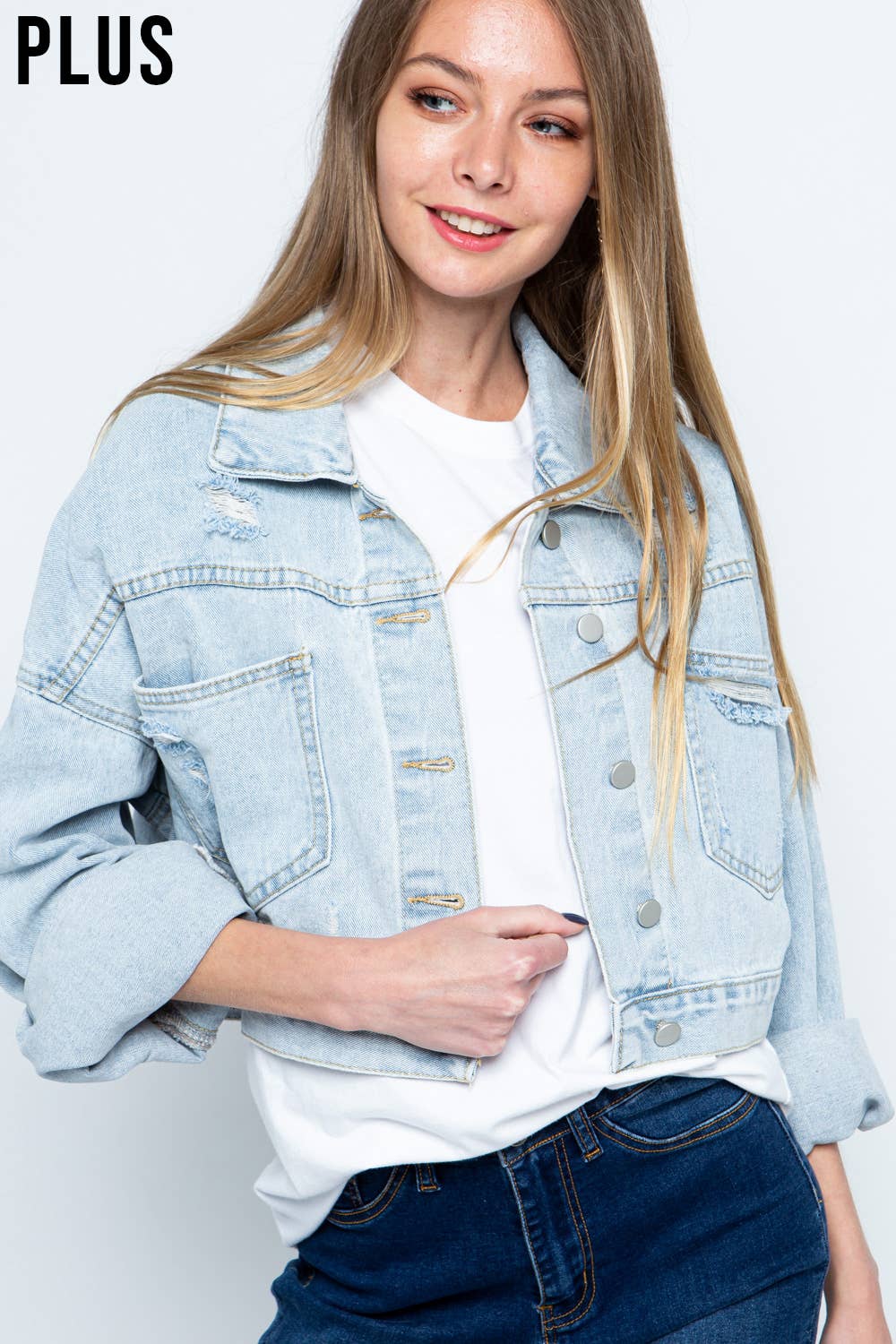 Selena Rhinestone Fringe Jacket in Plus