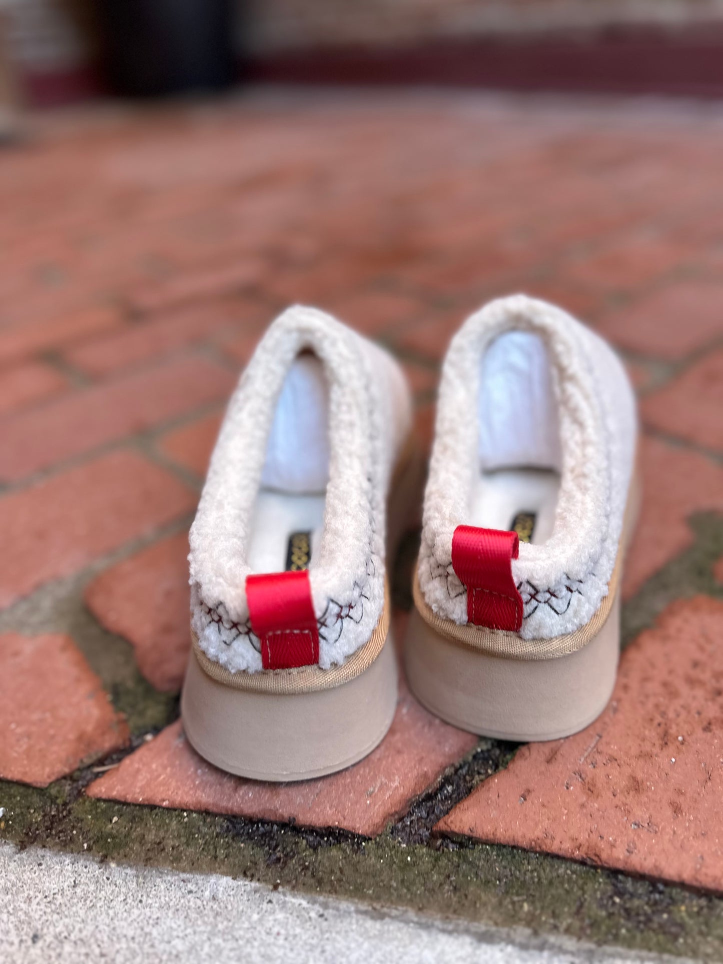 Isaac Fur Platform Tasman Slippers
