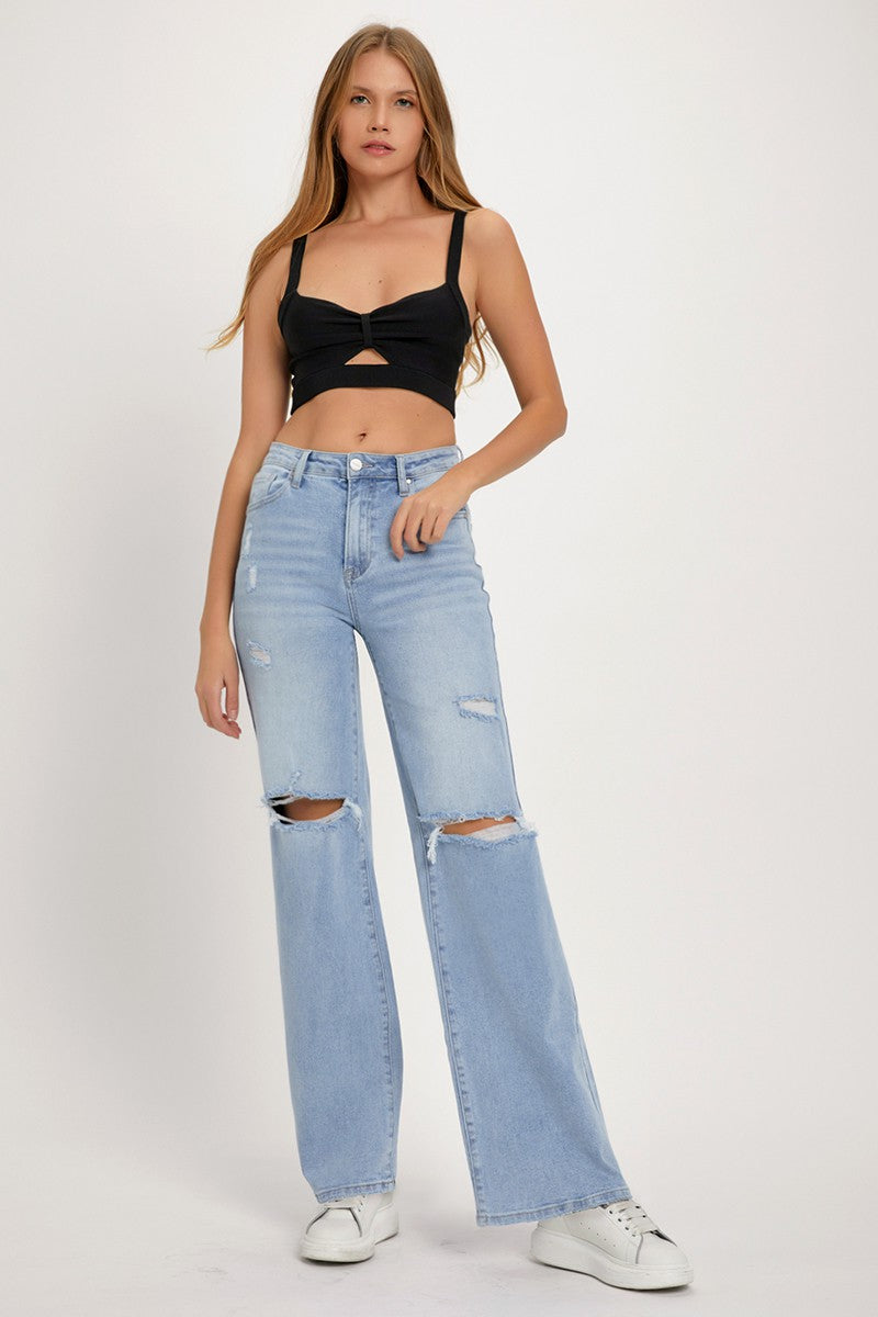 Maria Plus Size High Rise Wide Jeans