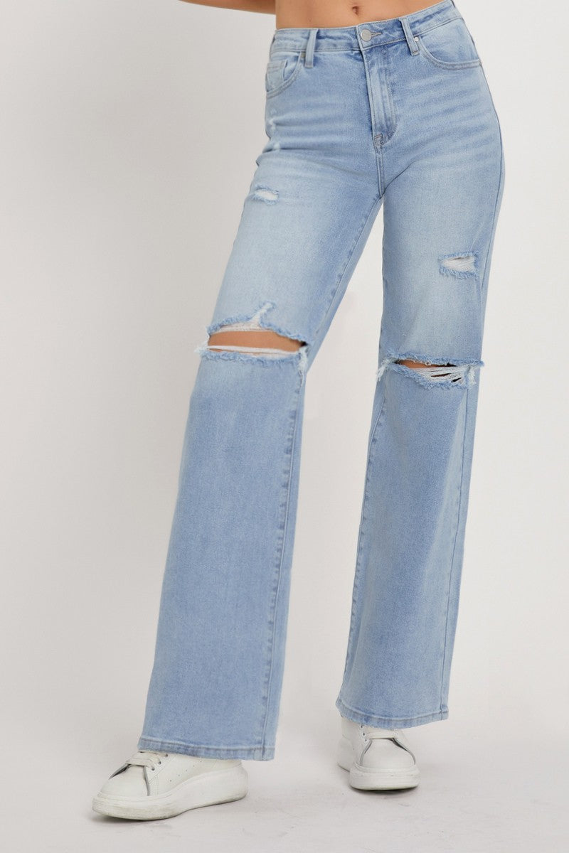 Maria Plus Size High Rise Wide Jeans