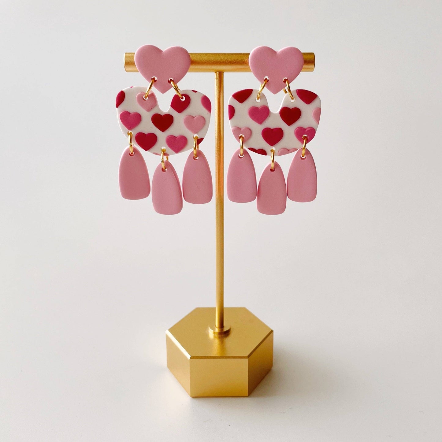 Audrey Heart Patterned Dangles