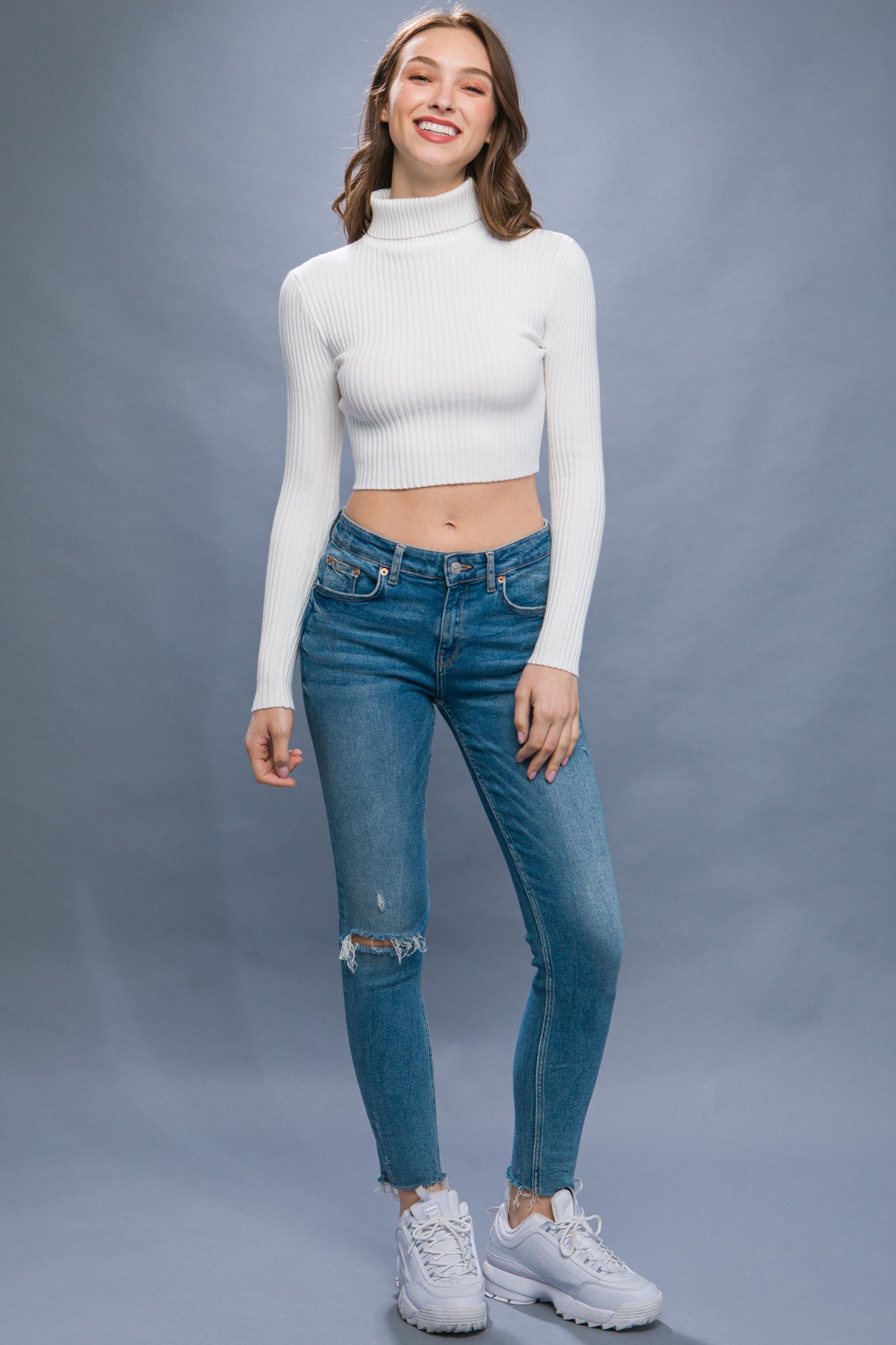 Aurora Pullover Sweater in White