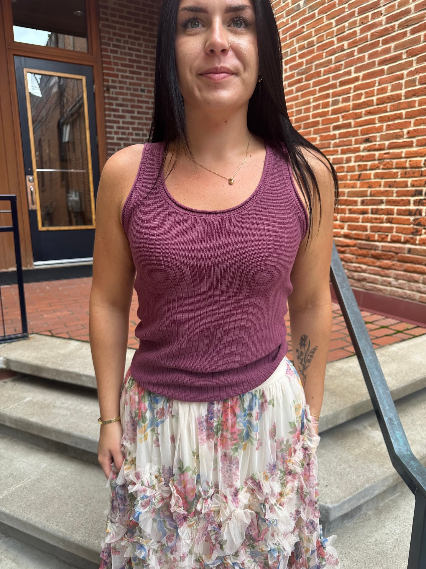 Bayley Plum Sweater Tank