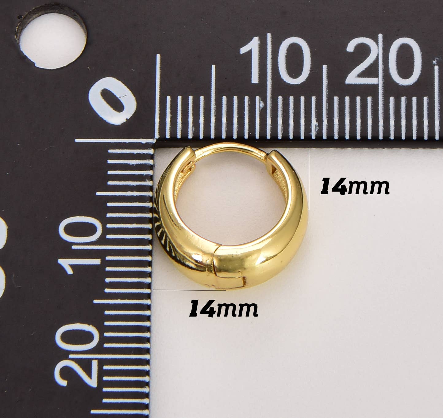 Thick Huggie Hoop Earrings