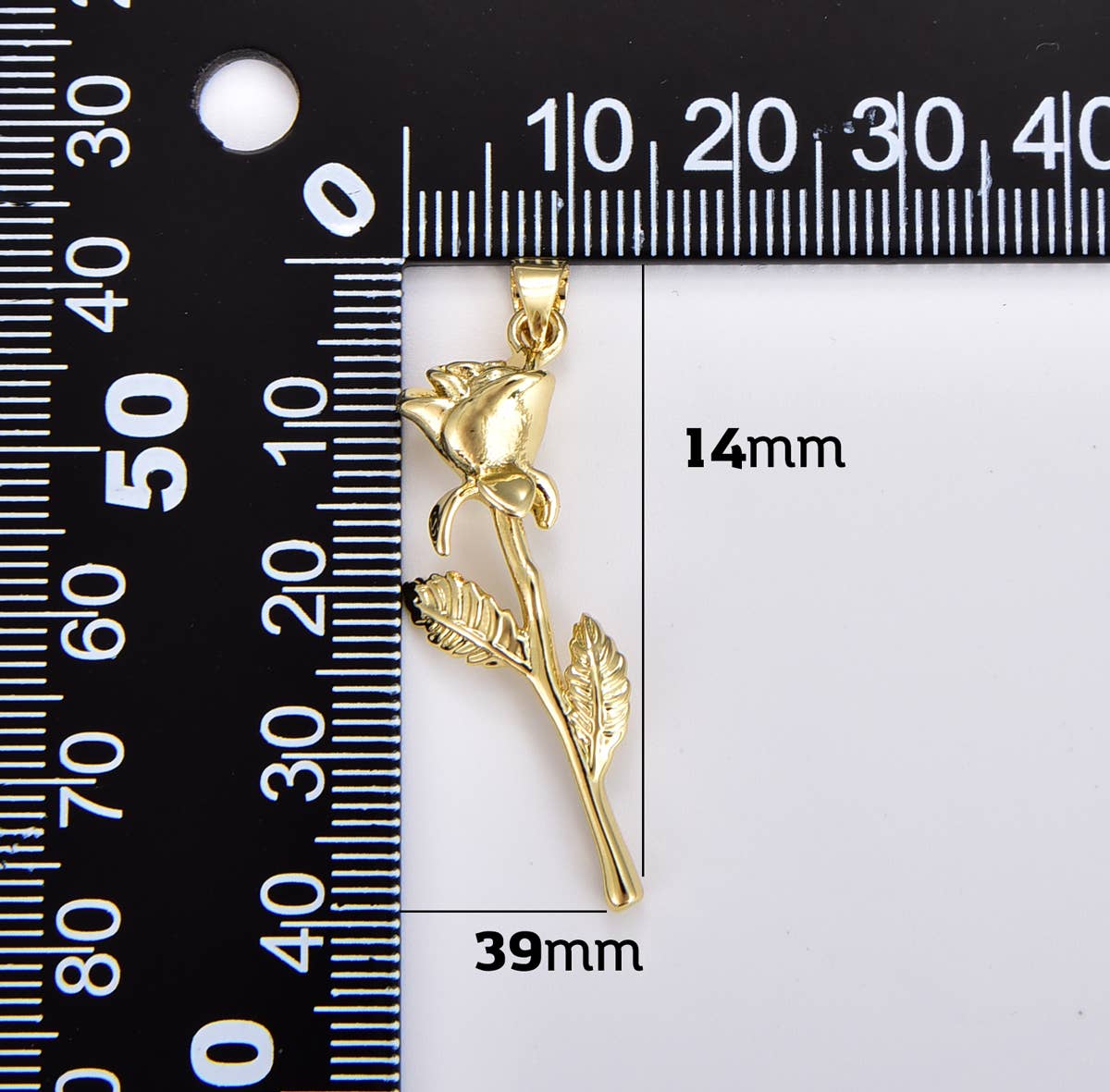 Dainty 18K Gold Filled Rose Flower Charm