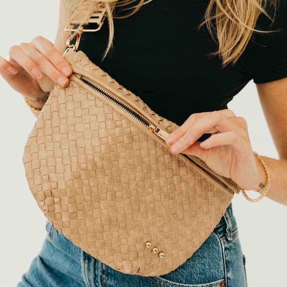 Westlyn Woven Bum Bag in Taupe