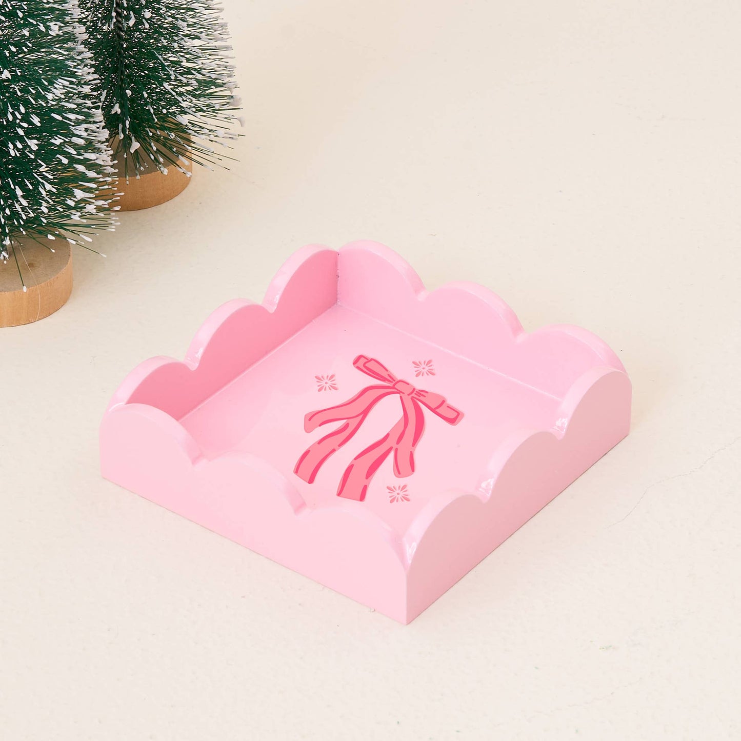 Scallop Trinket Tray in Bow Blush
