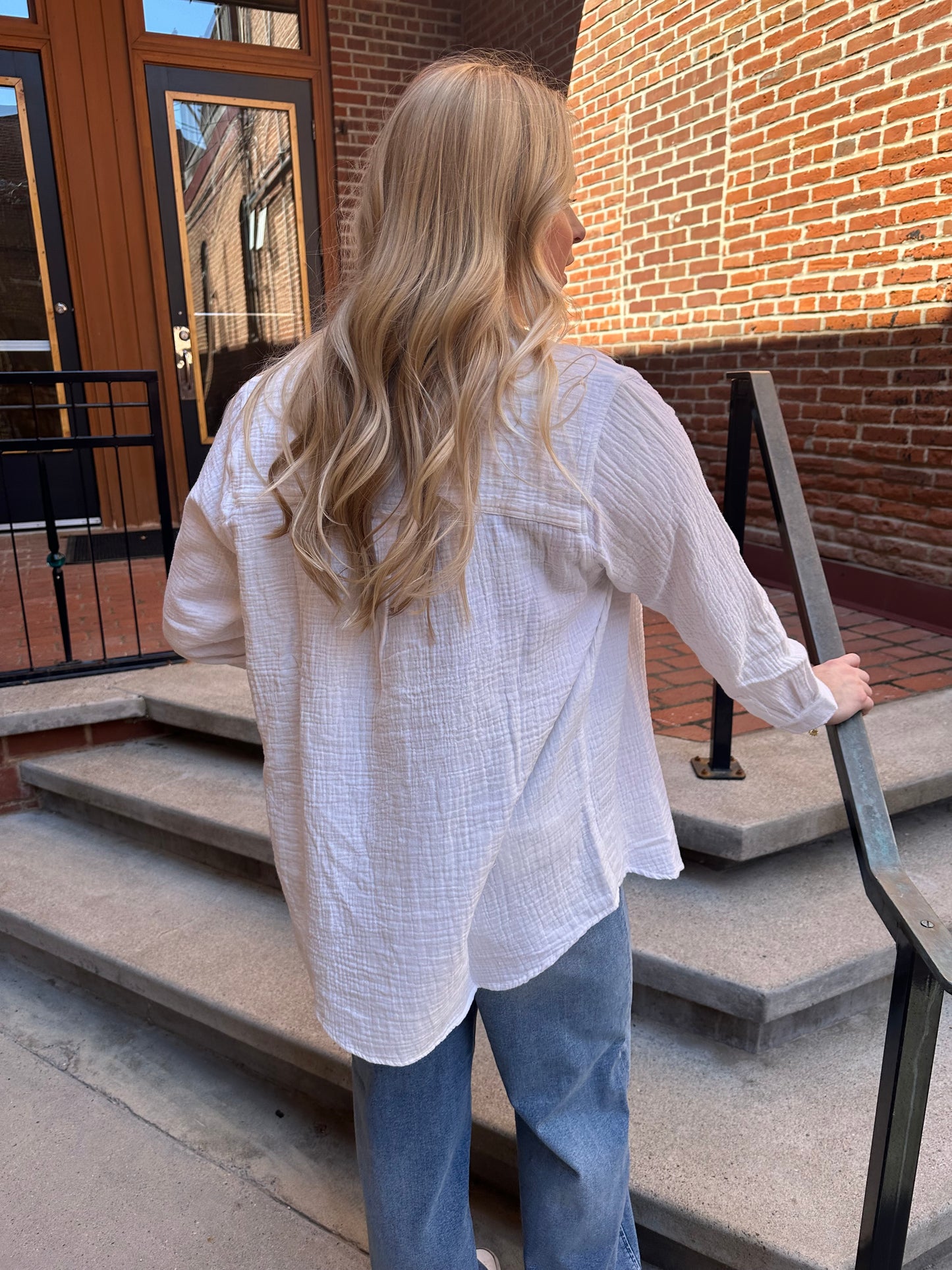 Addie White Button Down