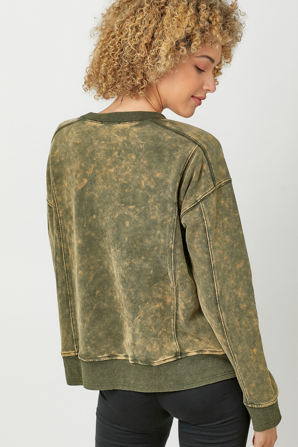 Lillian Fleece Terry Washed Top