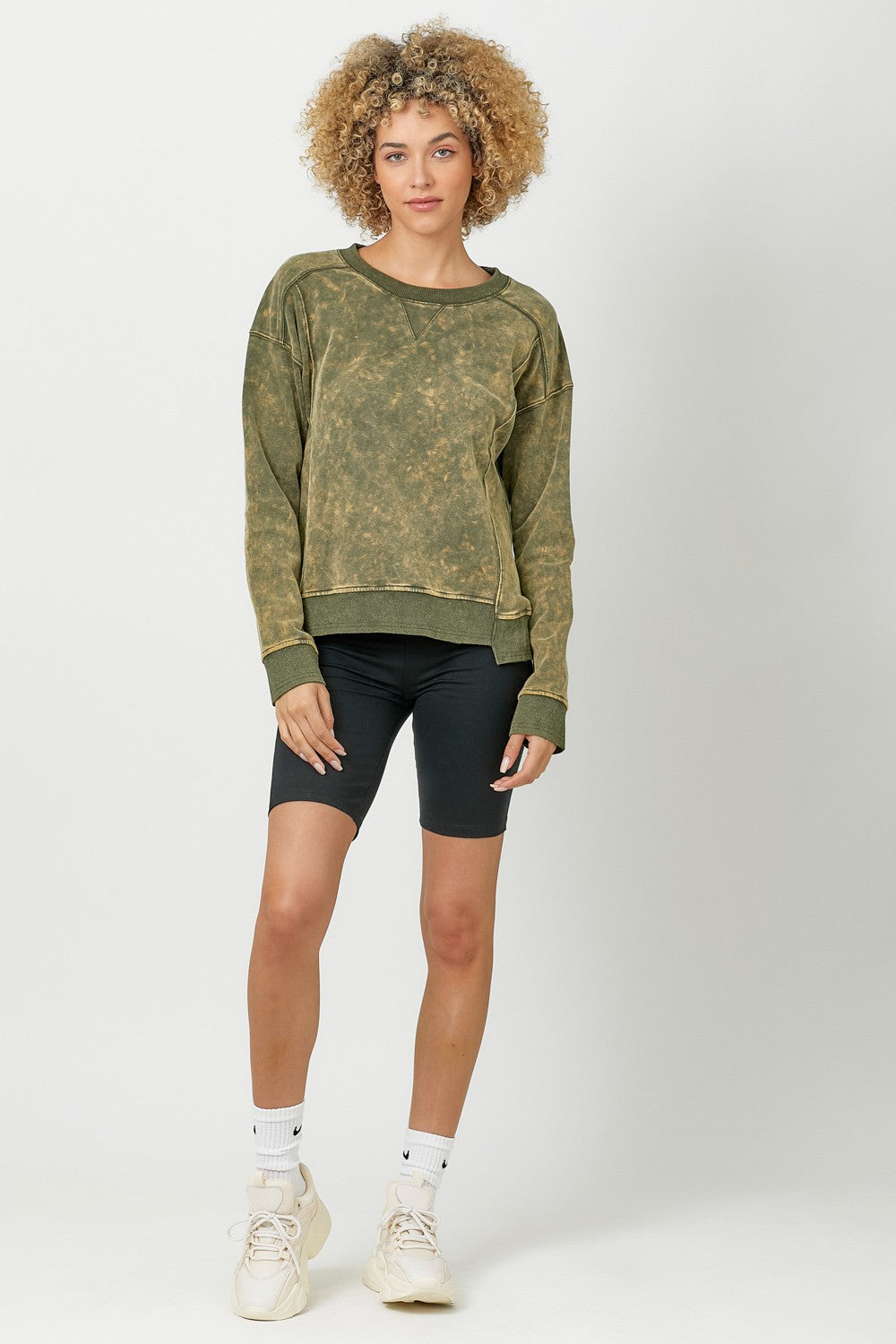 Lillian Fleece Terry Washed Top