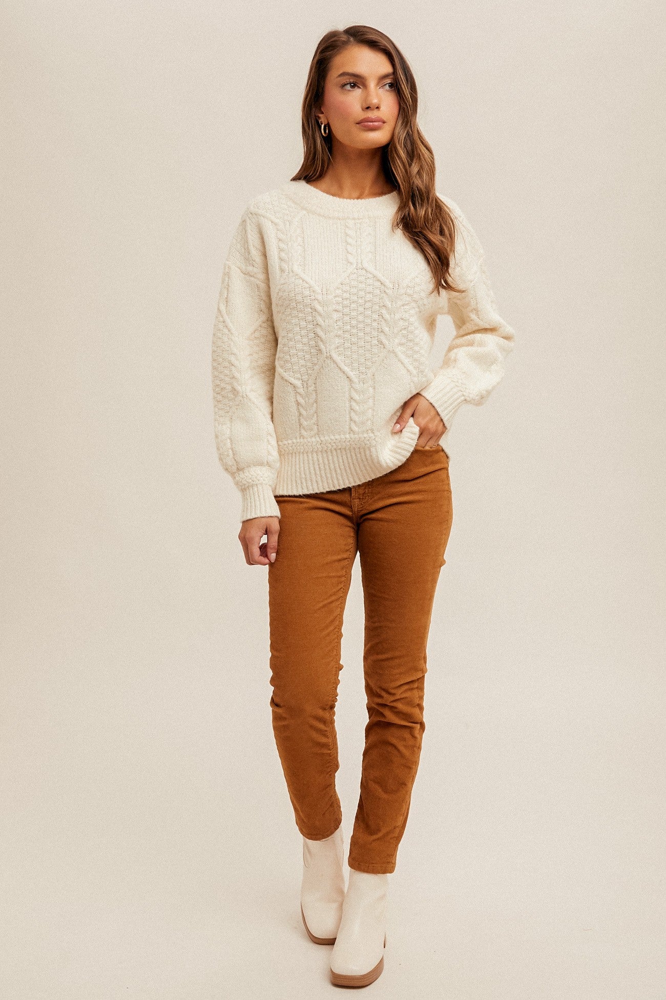 Morgan Back Cut Out Relaxes Knit Sweater