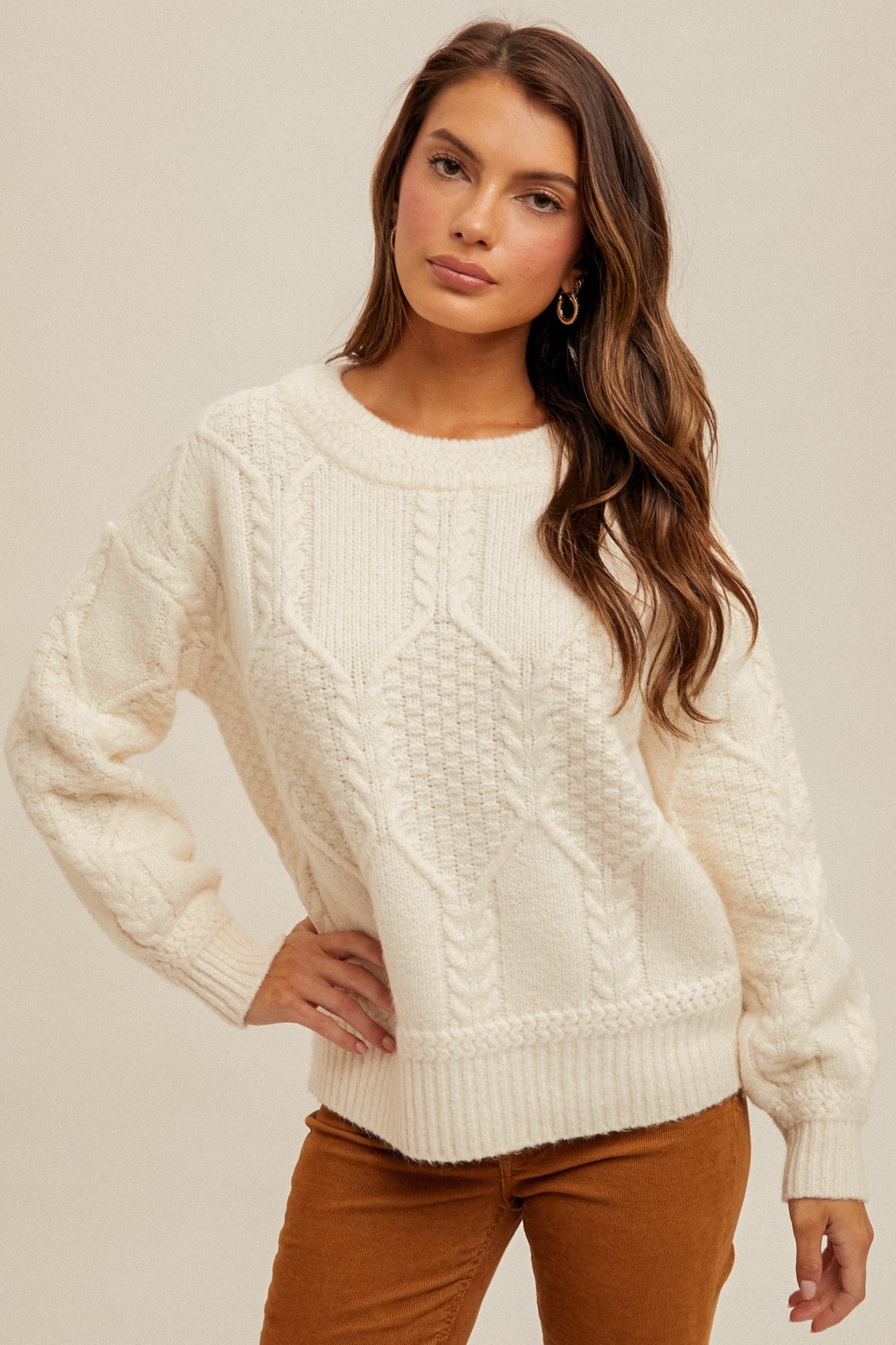 Morgan Back Cut Out Relaxes Knit Sweater