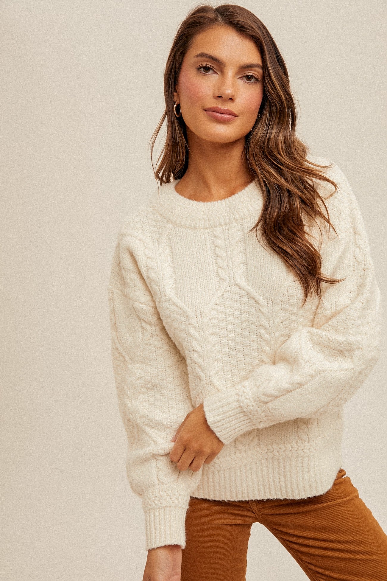 Morgan Back Cut Out Relaxes Knit Sweater