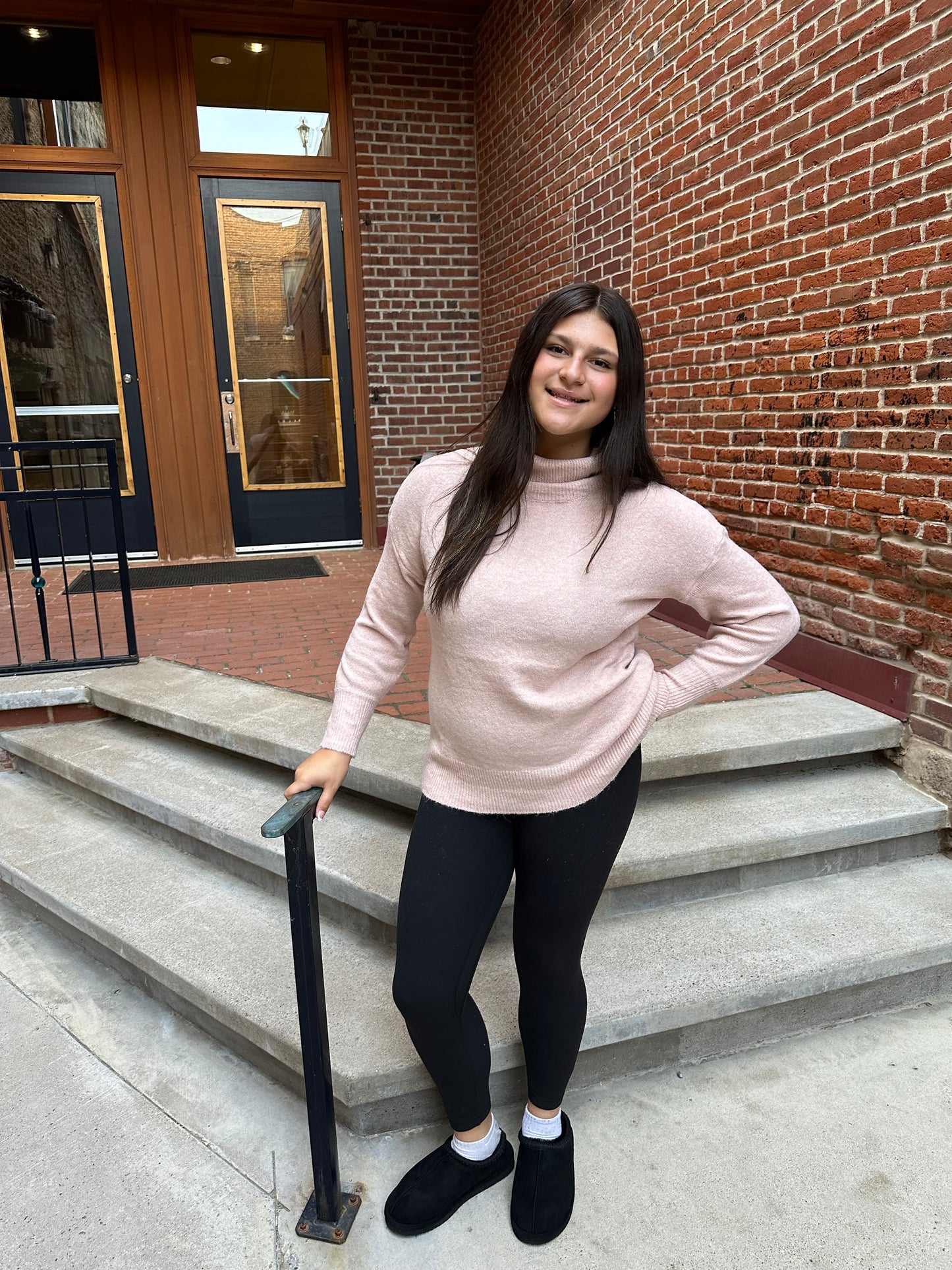 Marlee Tunic Sweater in Blush