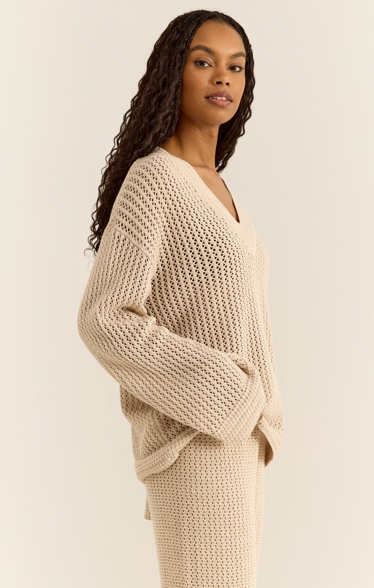 Kiami Crochet Sweater in Natural Z Supply