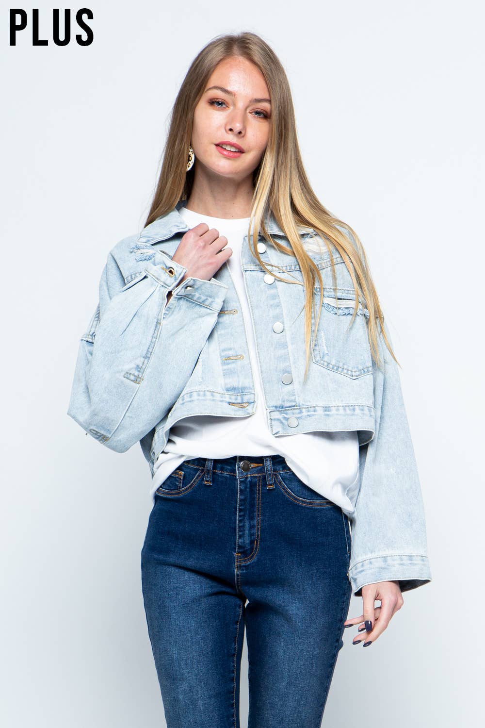 Selena Rhinestone Fringe Jacket in Plus