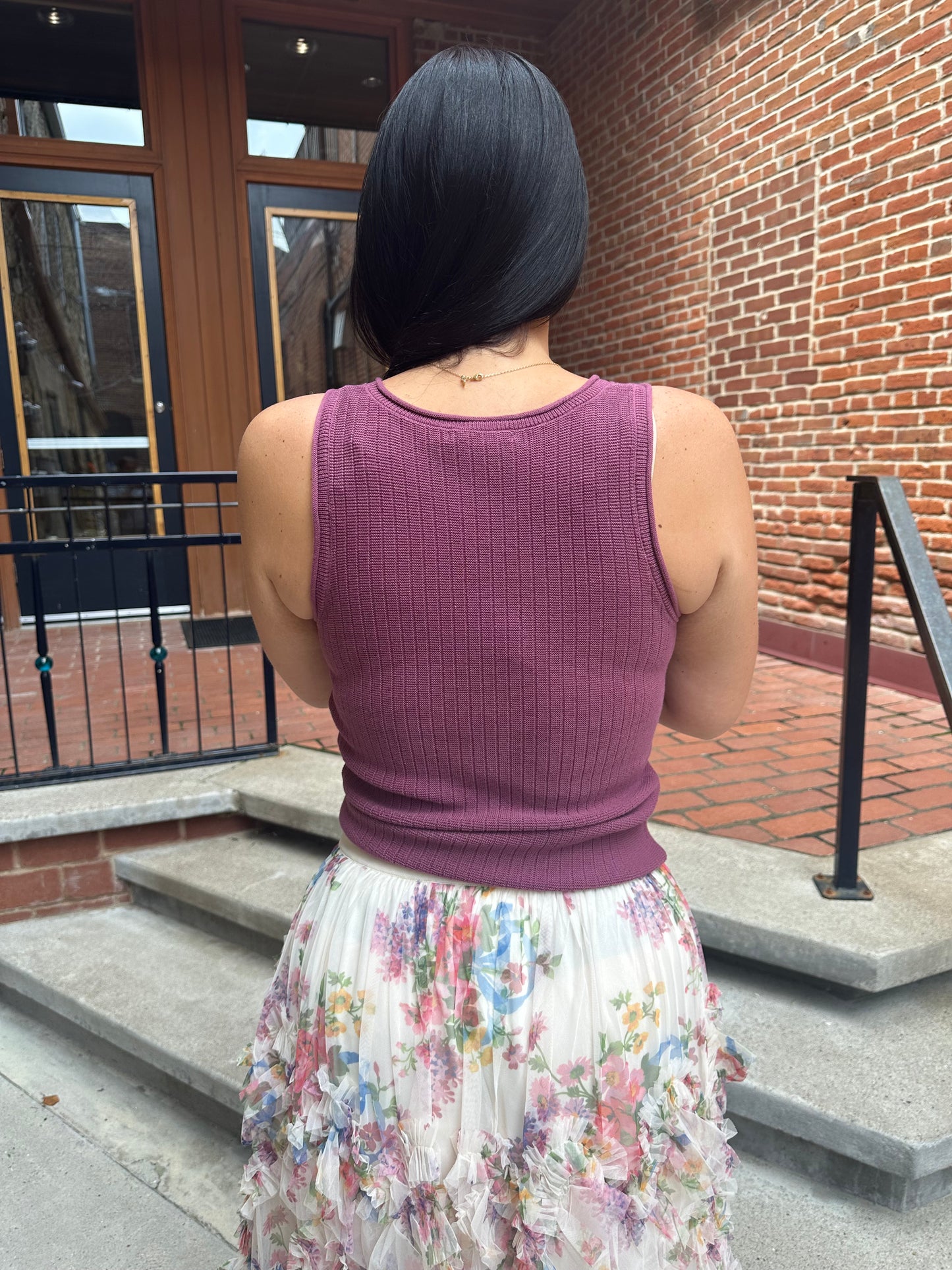 Bayley Plum Sweater Tank