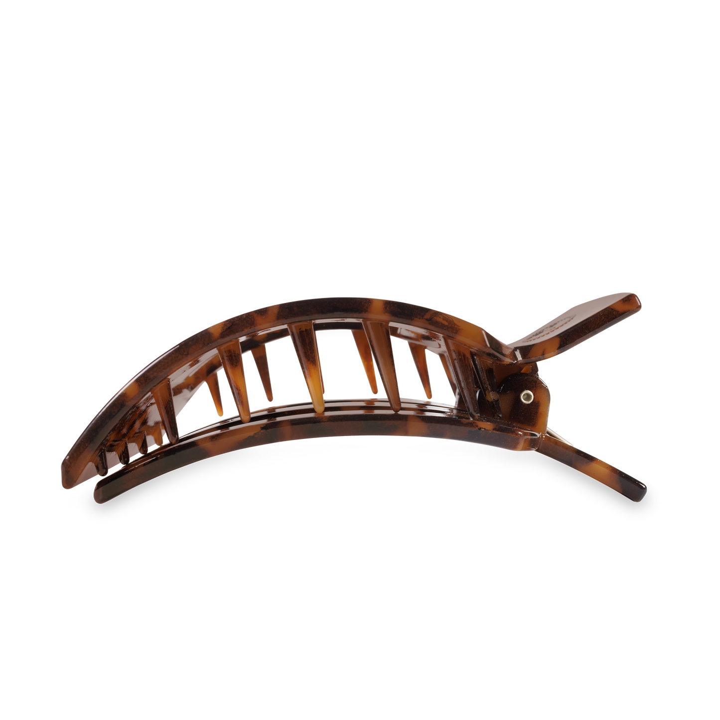 Square Flat Hair Clip Large in Tortoise