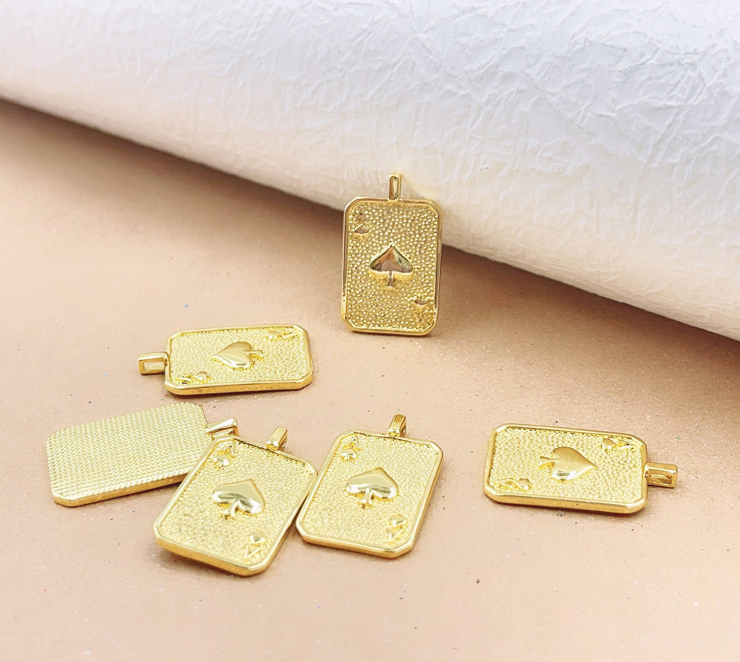 Gold Filled Ace of Heart Card Tag Charm