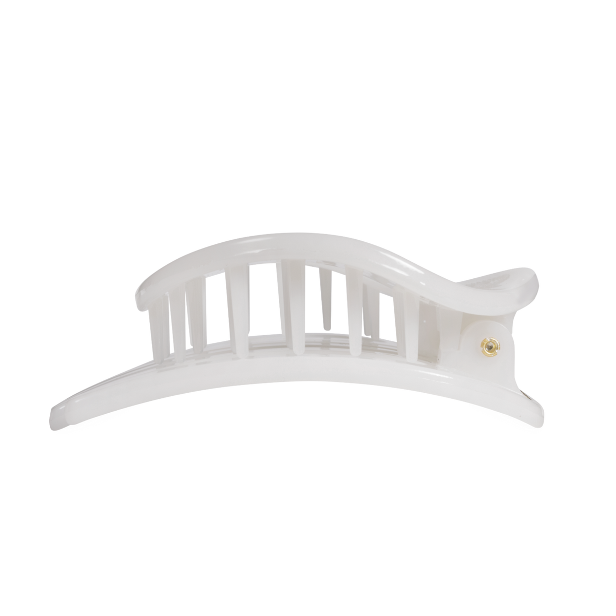 Coconut White Large Flat Circle Hair Clip