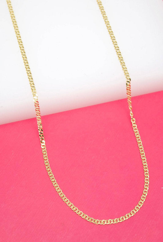 18K Gold Filled 2mm Double Cuban Chain 14 Inch in Gold