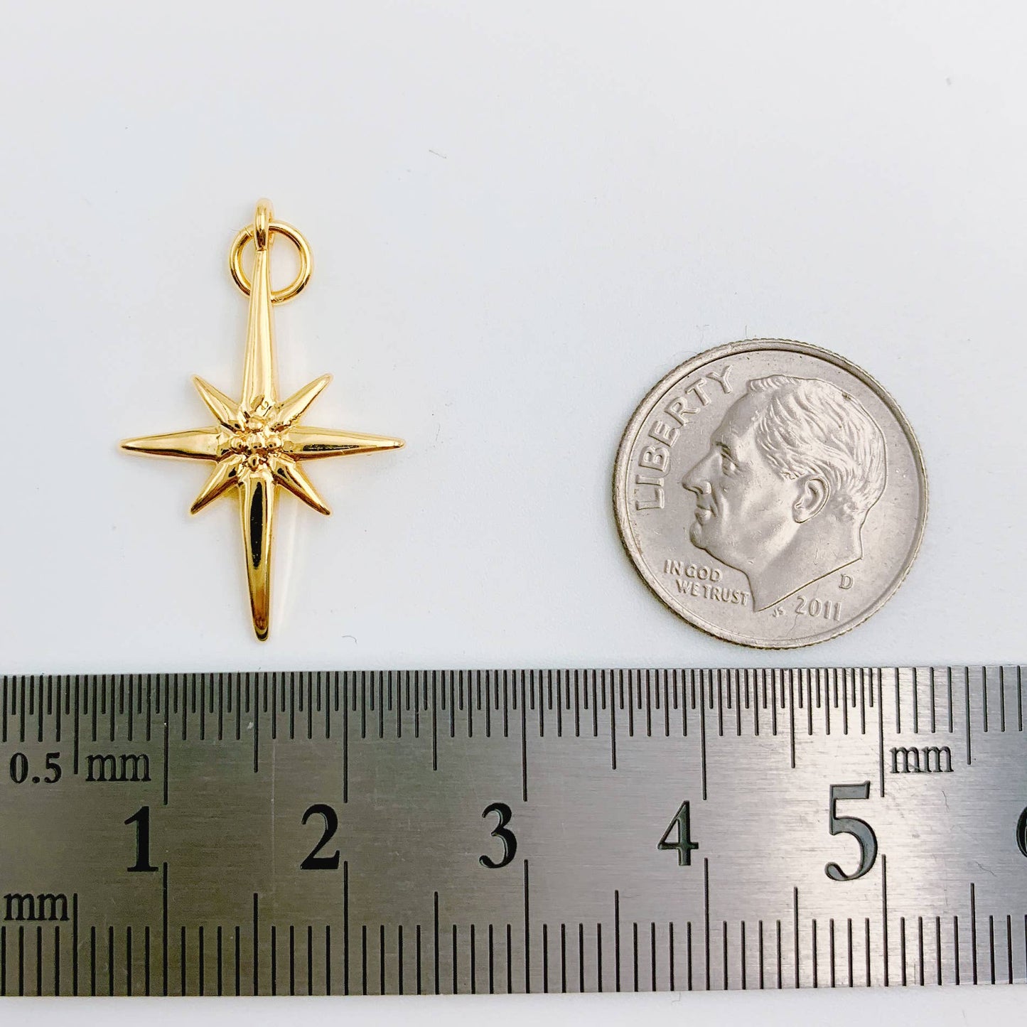 Gold Filled North Star Charm Bethlehem Star Pendant