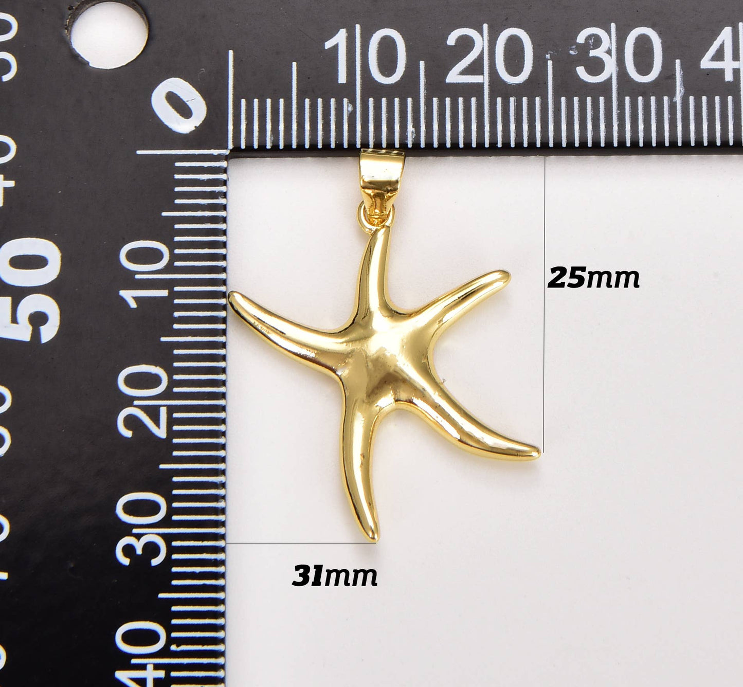 Gold Filled Starfish Charm Beach Pendant