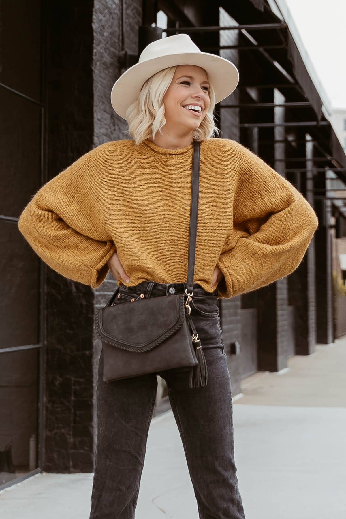 Sloane Flapover Crossbody in Brown