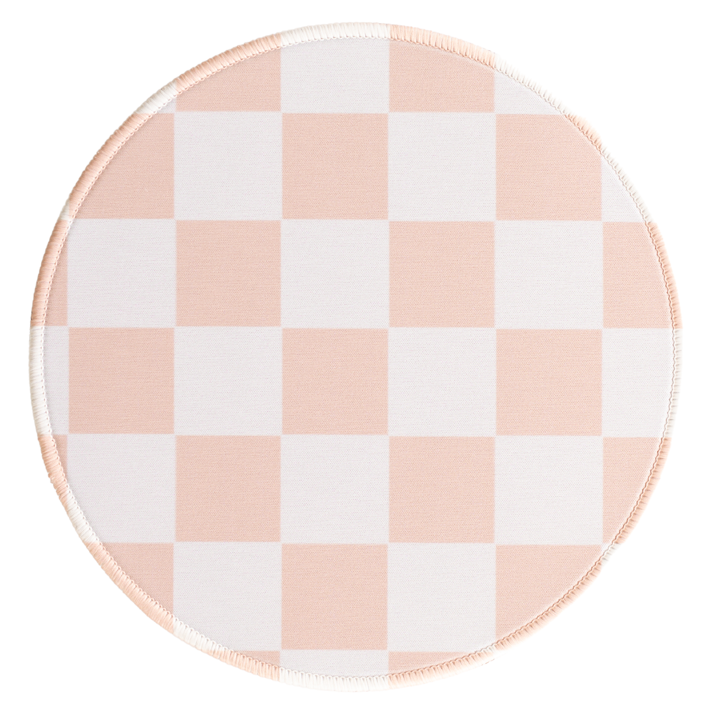 Beige Pink Checkerboard Mousepad