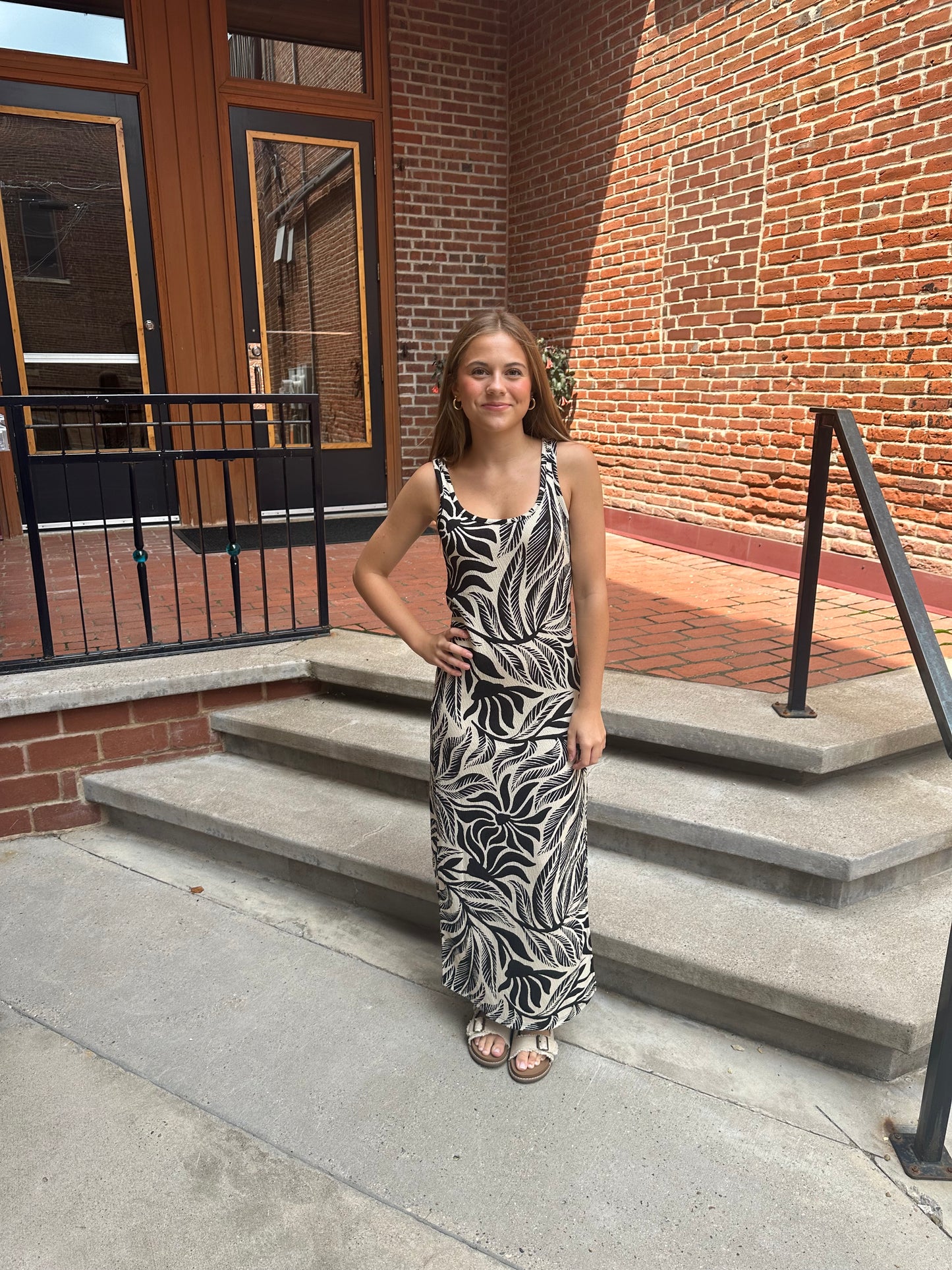 Polanco Palm Midi Dress
