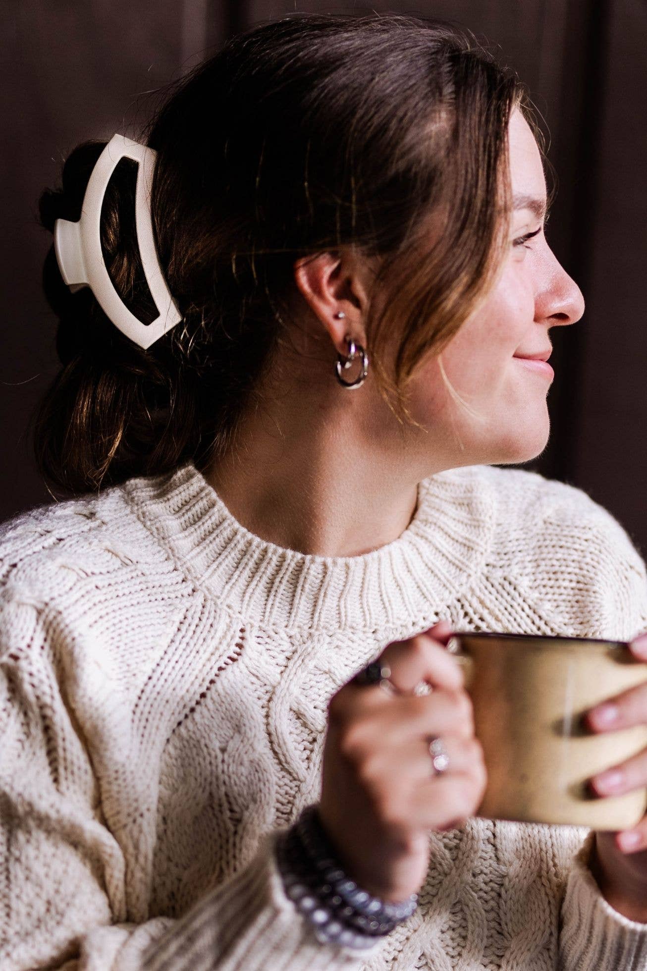 Large Toasted Open Hair Clip