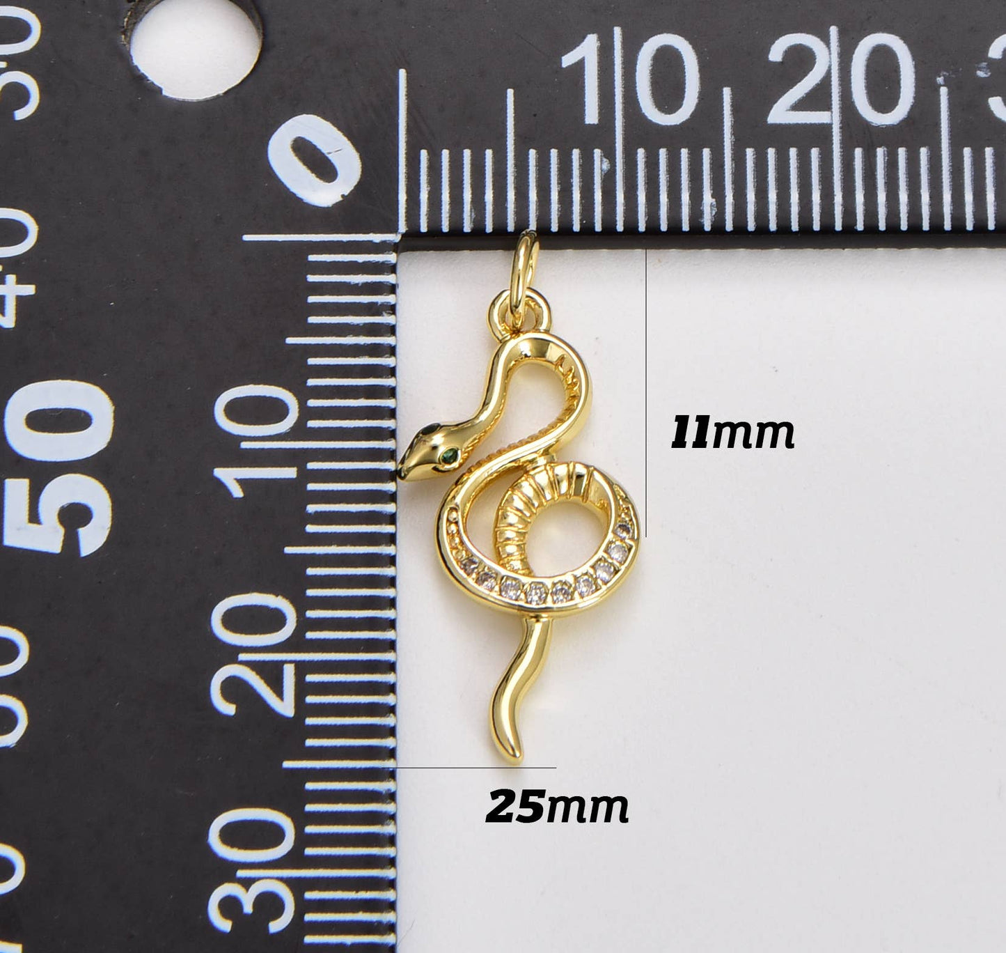 Gold Filled Snake Charm Serpent Pendant