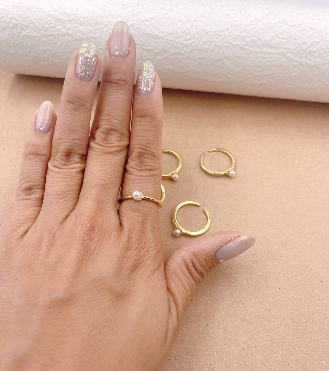 Freshwater Pearl Stackable Ring Adjustable