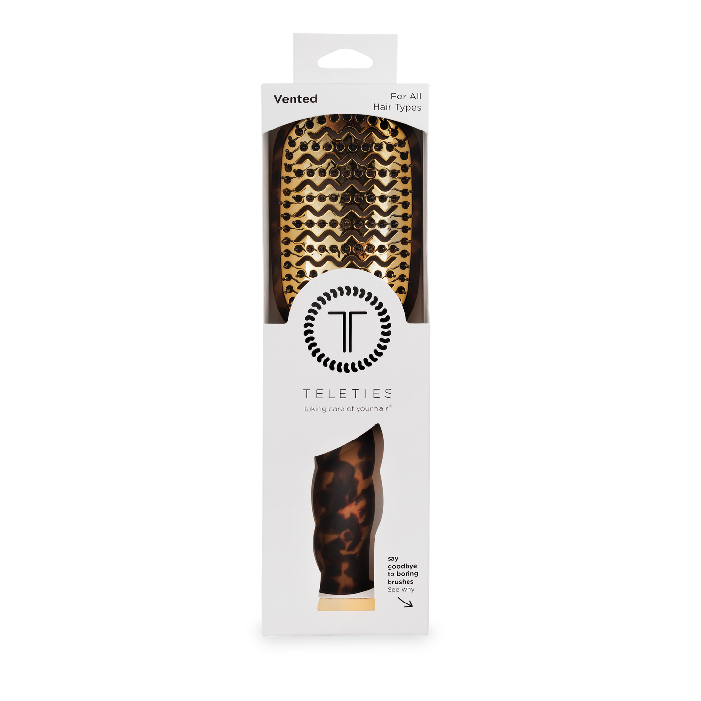 Teleties Vented Hair Brush in Tortoise