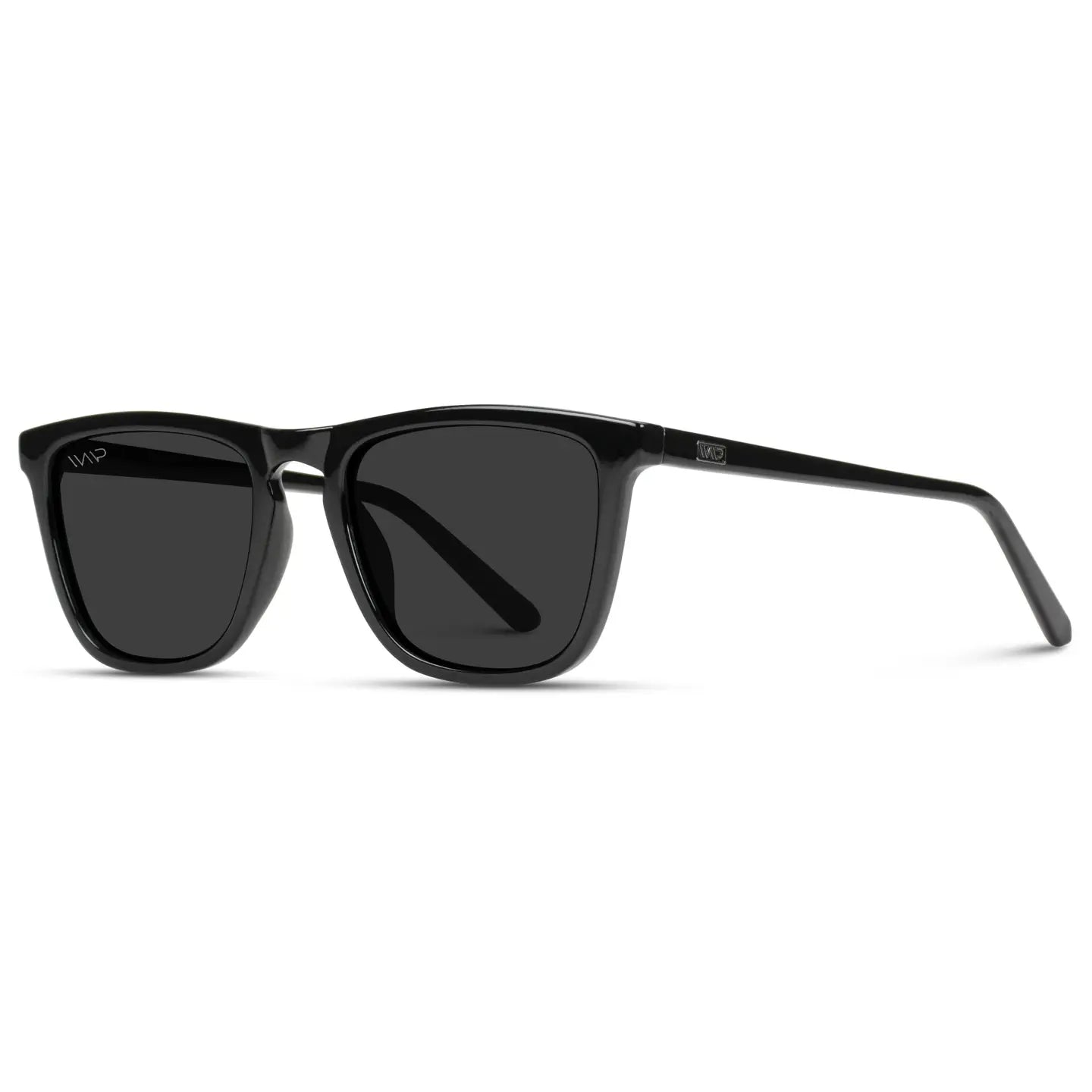 Wesley Square Flat Lens Sport Shape Sunglasses in Black