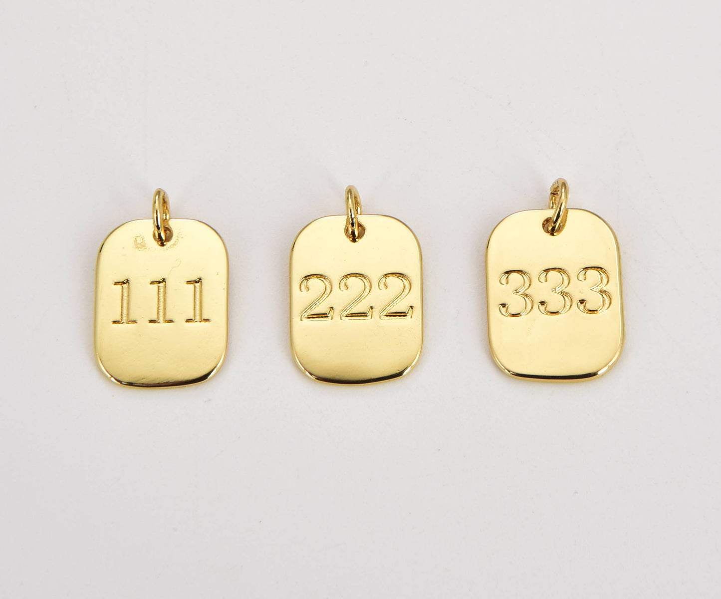 Gold Filled Angel Number Charms