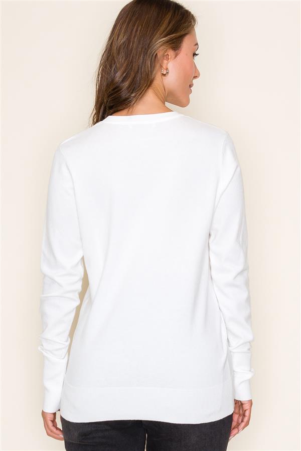 Lucy Crewneck Long Sleeve in Ivory