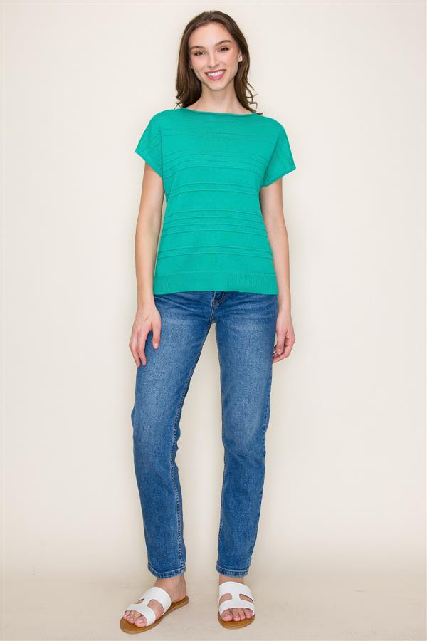 Aimee Striped Sweater Tee