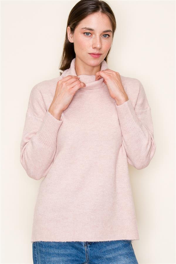 Marlee Tunic Sweater in Blush
