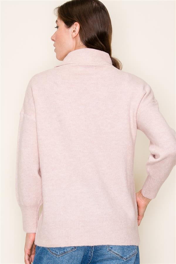 Marlee Tunic Sweater in Blush