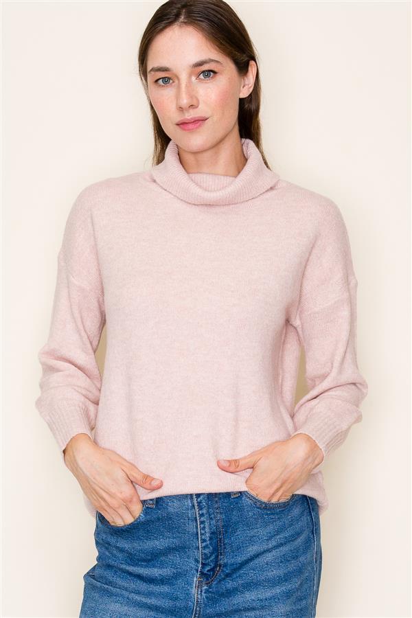 Marlee Tunic Sweater in Blush