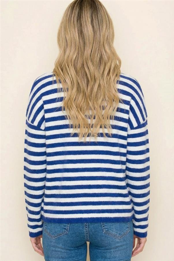 Cayla Cardigan Striped Sweater