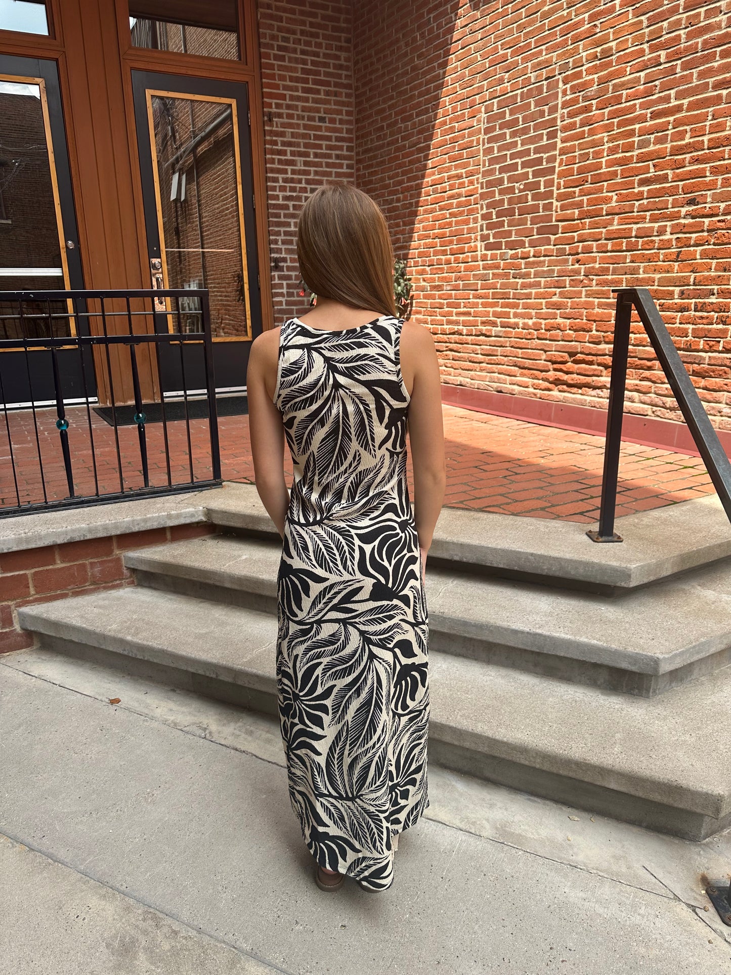 Polanco Palm Midi Dress